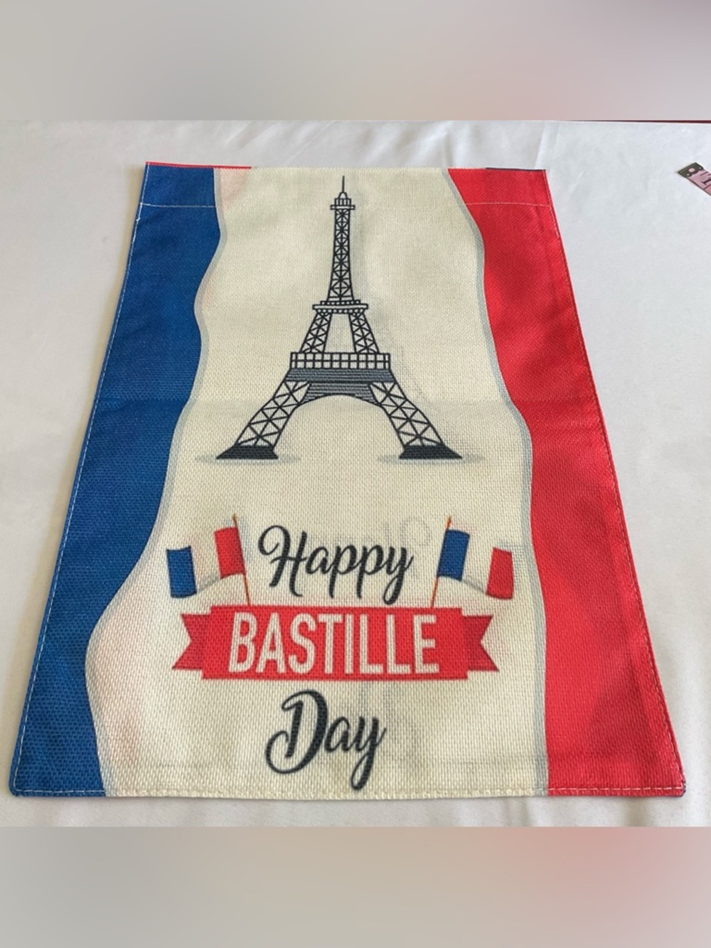 Bastille Day Eiffel Tower Decorative Garden Flag - Red White Blue